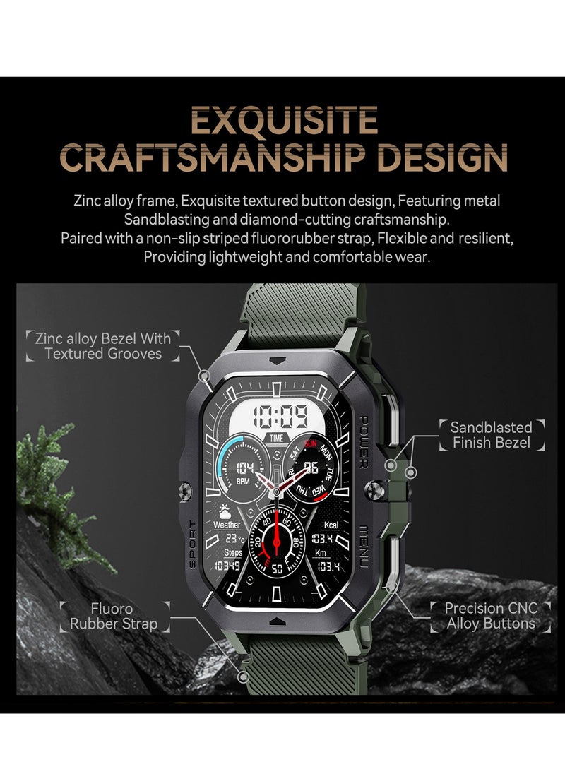 Cubot C28 Smartwatch 2.02-Inch TFT Display Outdoor Fitness Watch 100+ Sports Modes Waterproof 410mAh Battery with Phone Function/Heart Rate/SpO2 for iOS/Android Black  - Image 4