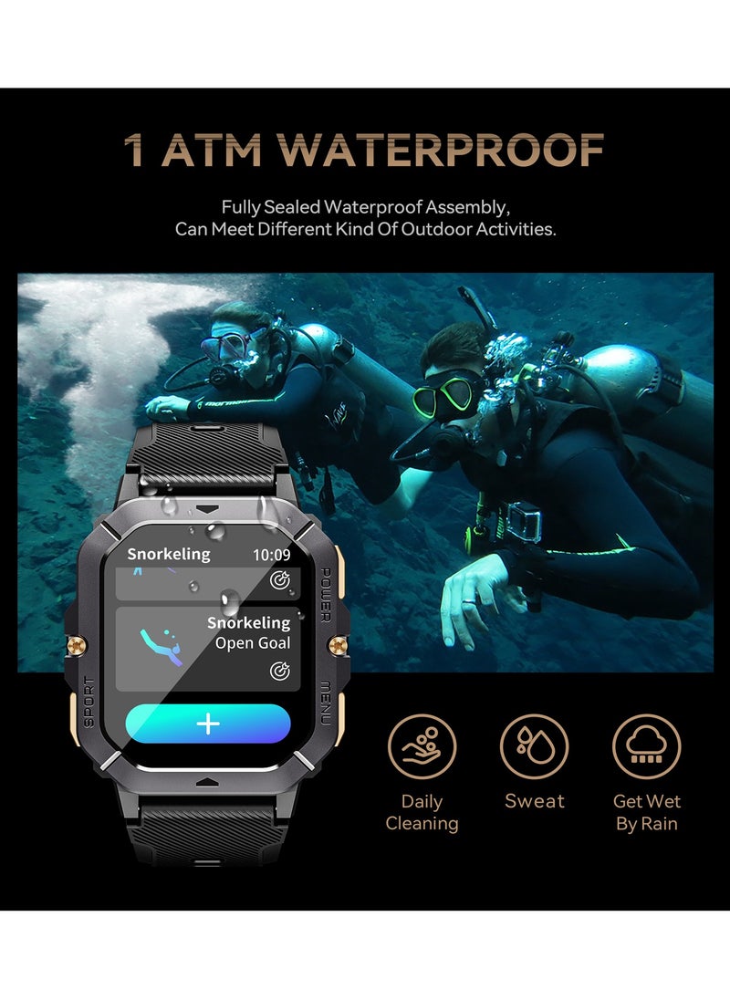 Cubot C28 Smartwatch 2.02-Inch TFT Display Outdoor Fitness Watch 100+ Sports Modes Waterproof 410mAh Battery with Phone Function/Heart Rate/SpO2 for iOS/Android Black  - Image 5