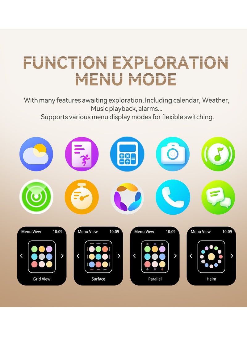 C28 Smartwatch 2.02-Inch TFT Display Outdoor Fitness Watch 100+ Sports Modes Waterproof 410mAh Battery with Phone Function/Heart Rate/SpO2 for iOS/Android Black