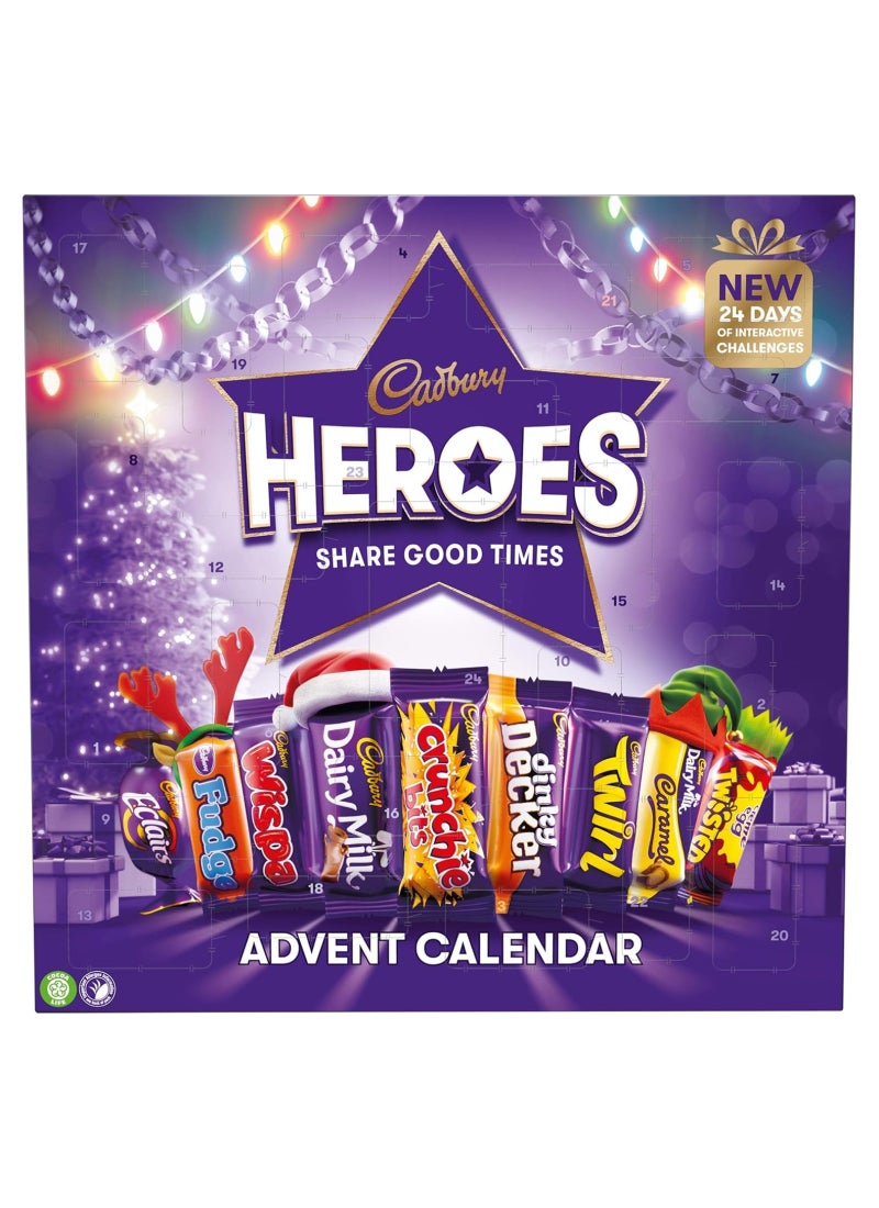 Cadbury Heroes Advent Calendar 230g - Image 1