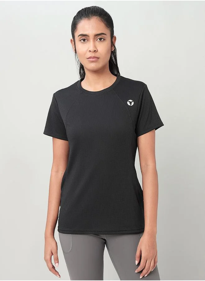 Technosport 2-Way Stretch Logo Detail Active Top by Styli