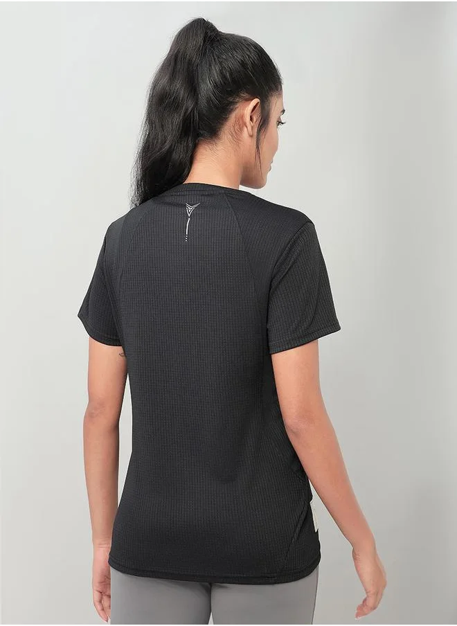 Technosport 2-Way Stretch Logo Detail Active Top by Styli
