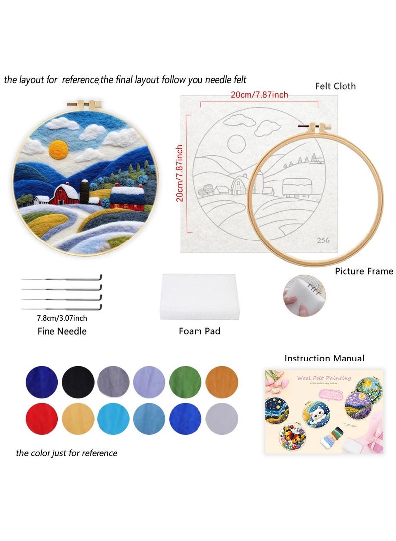 Wool needle felt painting kit - Image 2