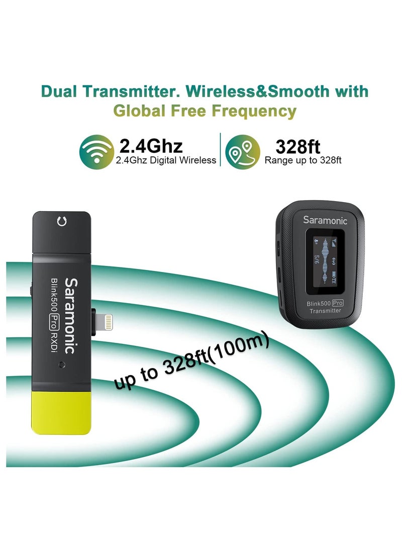 Saramonic - Blink 500 Pro B3 Digital Wireless Omni Lavalier Microphone System for Lightning iOS Devices - Image 1