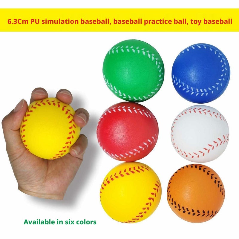 6.3cm PU Foam Baseball Toy Ball - Image 1