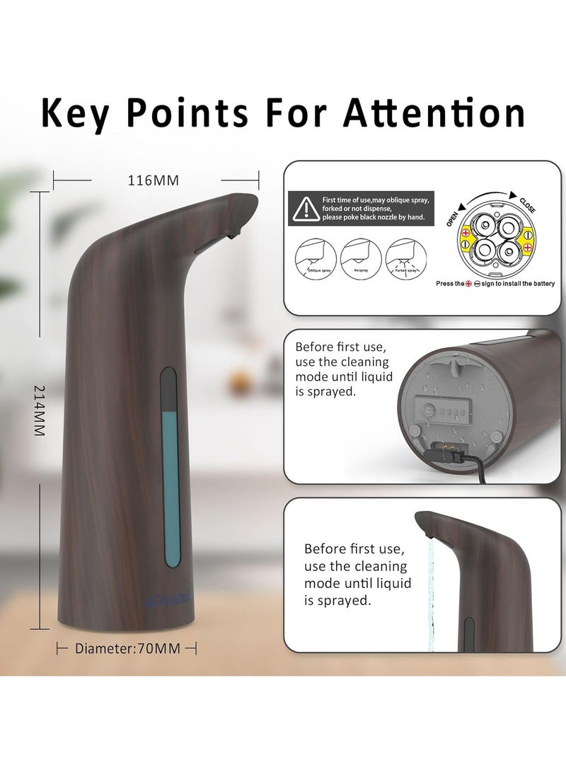 عام موزع صابون أوتوماتيكي - مضخة معقم يدين غير تلامسية بـ 4 مستويات قابلة للتعديل مع مستشعر الأشعة تحت الحمراء، موزع صابون كهربائي بسعة 400 مل لوضع المنضدة، مناسب للحمامات والمطابخ - Image 3