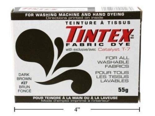 TINTEX LOT OF 1 TINTEX BRAND DARK BROWN FABRIC DYE #27 NEW - Image 1