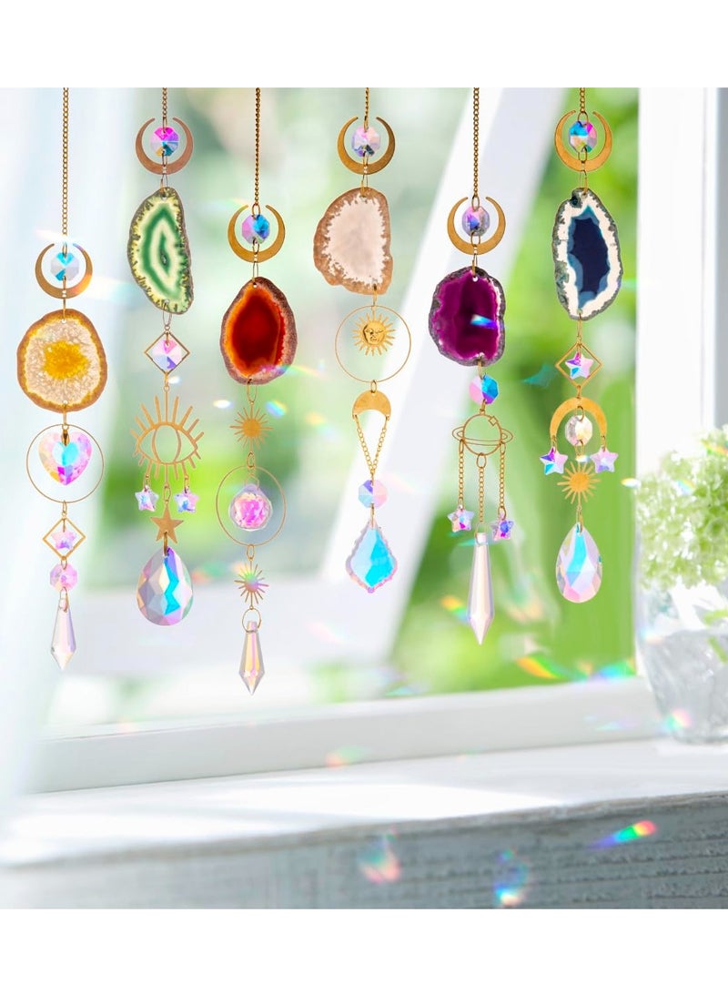Excefore Window Hanging, Suncatcher, Heart Suncatchers Window Hanging, with Butterfly, Crystals Light Catcher, for Window Suncatchers Chandelier Parts Rainbow Maker Pendants - Image 1