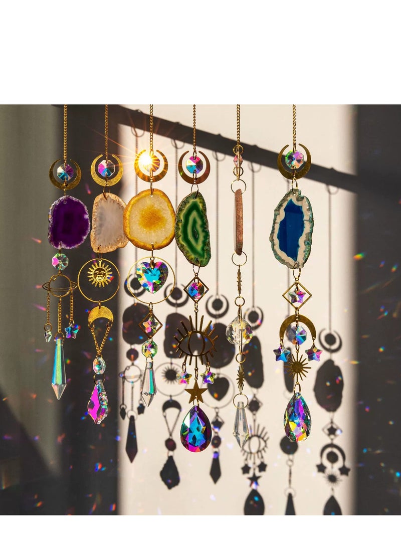 Excefore Window Hanging, Suncatcher, Heart Suncatchers Window Hanging, with Butterfly, Crystals Light Catcher, for Window Suncatchers Chandelier Parts Rainbow Maker Pendants - Image 3