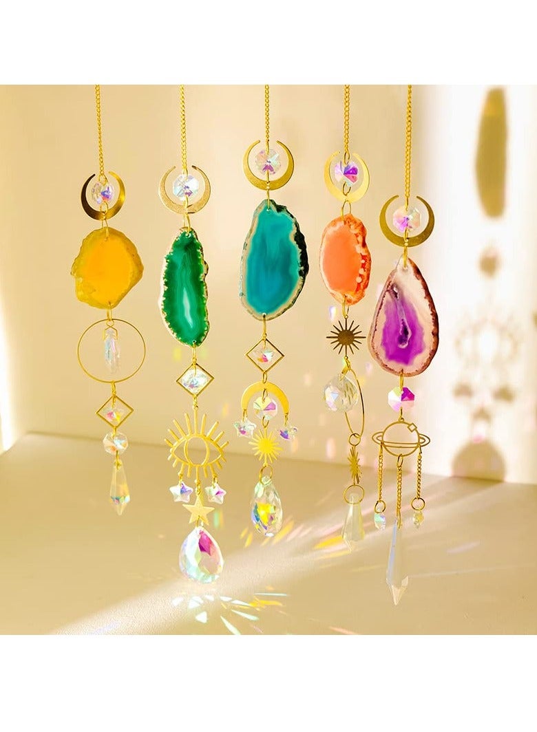 Excefore Window Hanging, Suncatcher, Heart Suncatchers Window Hanging, with Butterfly, Crystals Light Catcher, for Window Suncatchers Chandelier Parts Rainbow Maker Pendants - Image 5