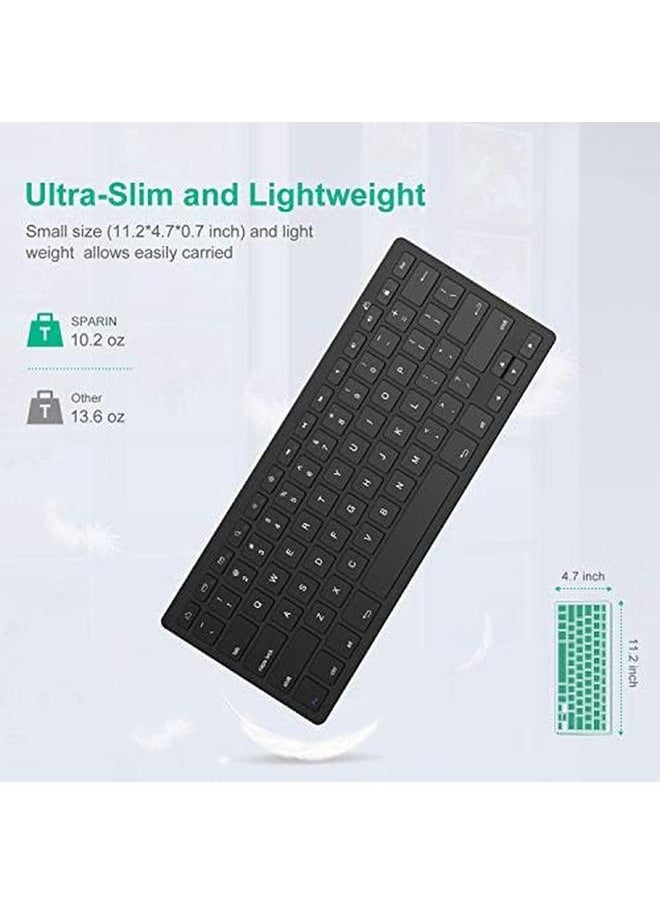 erorex - Wireless Bluetooth Keyboard For Samsung Galaxy Tab A9 Plus A8 A7 Lite S9 Fe S9 Plus S6 Lite S9.. Portable Keyboard For Samsung Tablet And Laptop And Phone Ergonomic Lightweight Ultra Slim - Image 1