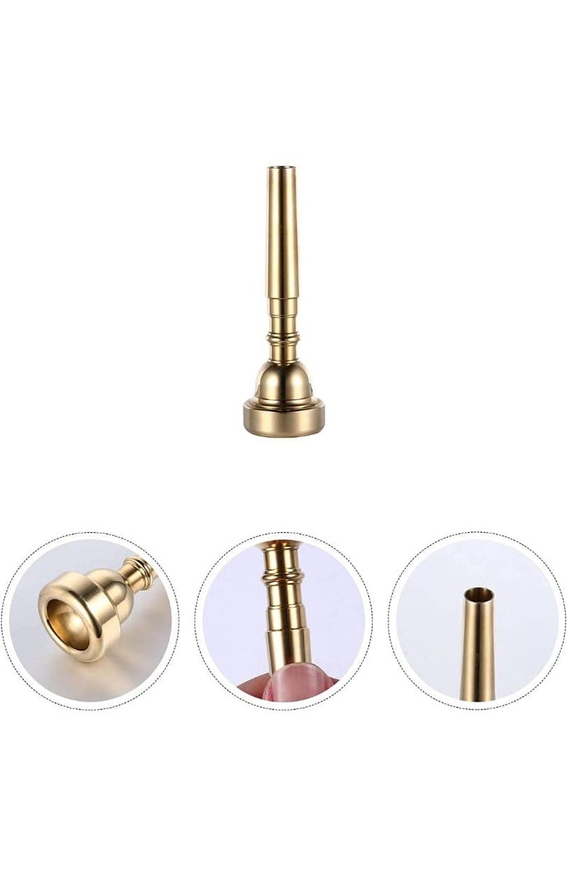 Rmze Standard 7C-242 Gold Trumpet Mouthpiece - Mouthpiece for Beginner or Advanced Players (Pack of 1) - Brass Musical Instrument - Image 2