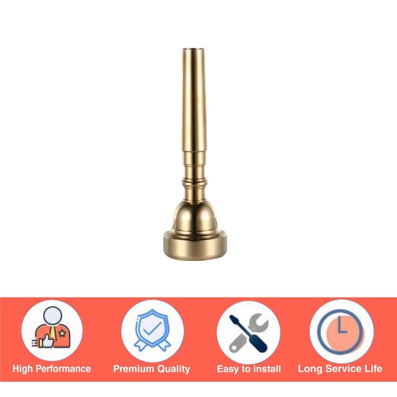Rmze Standard 7C-242 Gold Trumpet Mouthpiece - Mouthpiece for Beginner or Advanced Players (Pack of 1) - Brass Musical Instrument - Image 5