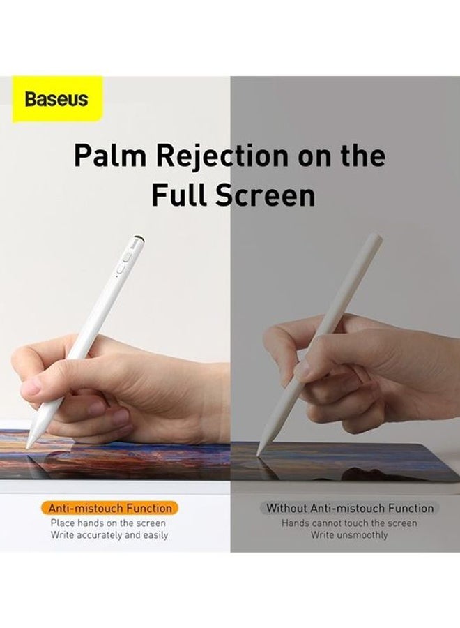 بيسوس قلم ستايلس لجهاز iPad الجيل التاسع والعاشر 2X قلم نشط للشحن السريع متوافق مع 2018 إلى 2023 Apple iPad Pro 11 و12.9 بوصة iPad Air 3 4 5 6 10 Mini 5 6 Gen أبيض أبيض - Image 4