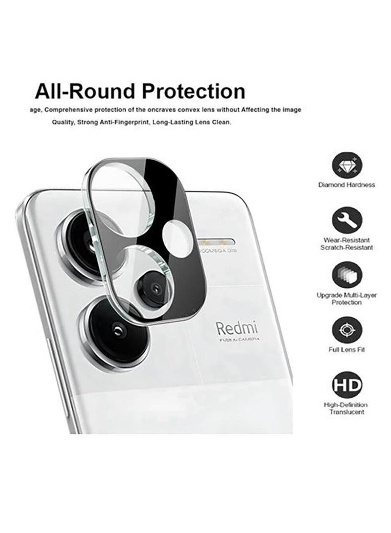 Lens Protect Redmi Note 13 Pro+ Plus Thin Scratch-Resistant Camera Lens Glass Protector 9H - Black - Image 2