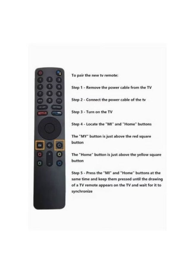Universal Remote Control for Xiaomi Mi TV 4S 4A Smart TV Replacement Remote Control for Xiaomi Mi 4S 4A Smart TV with Bluetooth and Voice Control