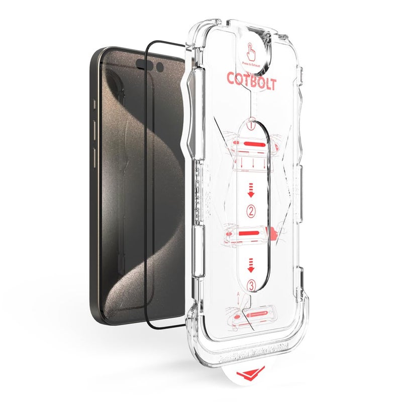 Cotbolt Tempered Glass for iPhone 14 Pro Tempered Glass Screen Protector with (Easy Installation Kit) Anti Scratch, Bubble Free - Image 5
