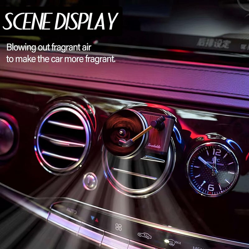 مايسيكان 12 قطعة مشبك فتحة تهوية معطر هواء السيارة قابل للتخصيص، على شكل مشغل أسطوانات غلاف ألبوم مغني البوب، هدية لعشاق الموسيقى. (موضة) - Image 3