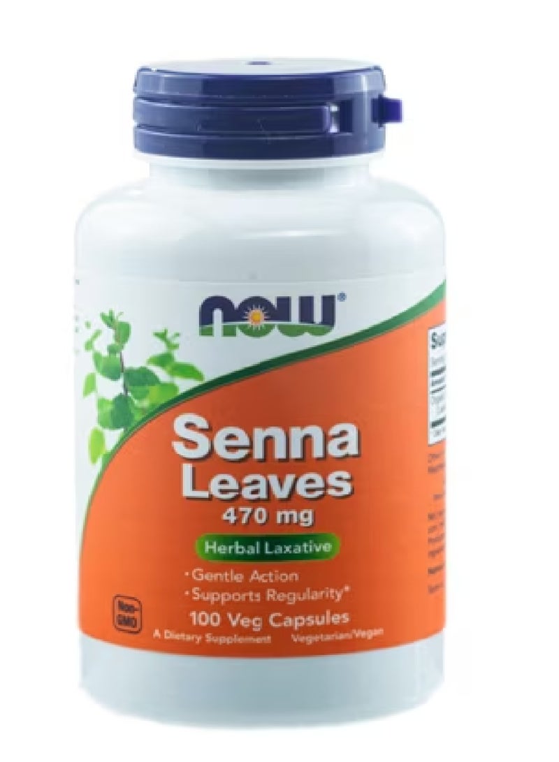 NOW SENNA LEAVES 470MG 100s - Image 2