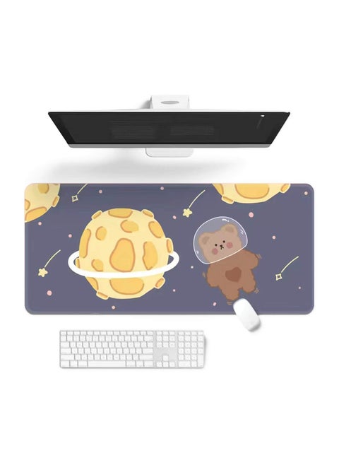 Mouse Pad Desk Gaming Accessories Astronaut Bear Mouse Pad,  Astronaut Bear Office Decor Desk Mousepad Large, 80x30x0.2cm Extended Keyboard Mousepad With Stitched Edges Non-Slip Rubber