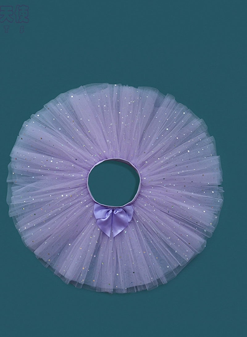 Loquat Tutu Skirt 50s Vintage Ballet Bubble Dance Skirts Tulle Tutu Skirt Costume for Cosplay Party Purple  - Image 2