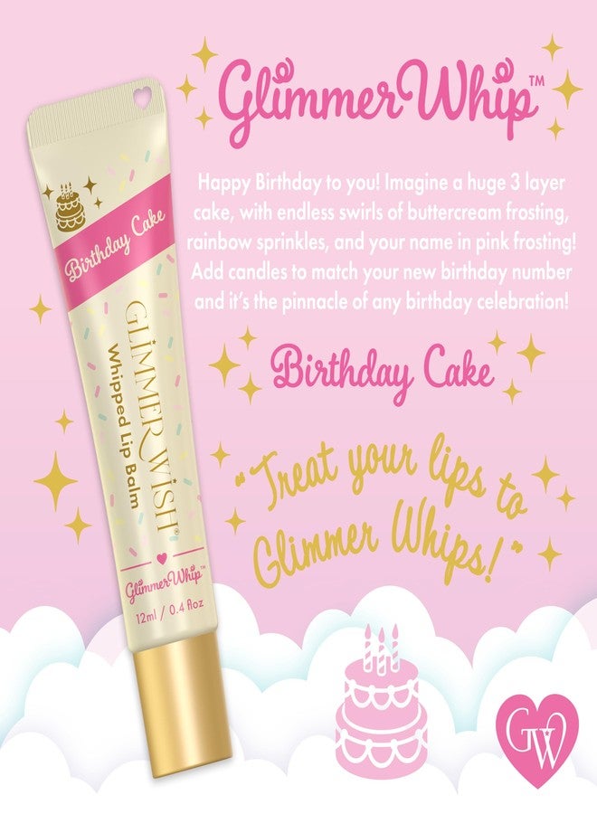 Glimmer Wish Glimmer Whip Hydrating Lip Balm, Whipped Lip Butter Treatment with Organic Nourishing Oils and Butters, Vegan and Cruelty Free Lip Moisturizer for Soft Lips (Birthday Cake - Image 2