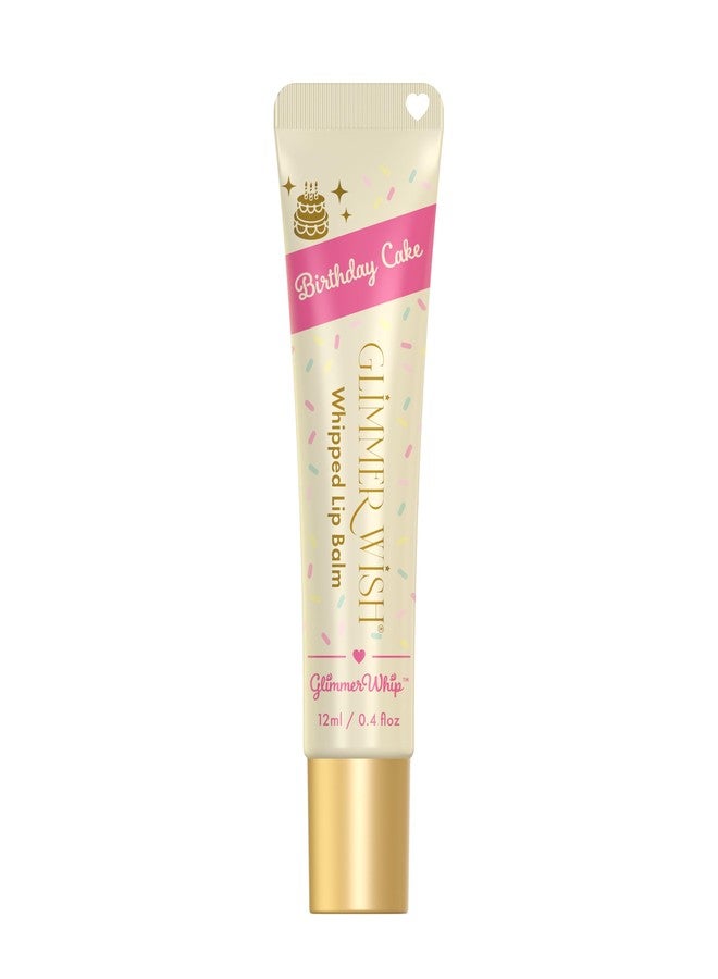 Glimmer Wish Glimmer Whip Hydrating Lip Balm, Whipped Lip Butter Treatment with Organic Nourishing Oils and Butters, Vegan and Cruelty Free Lip Moisturizer for Soft Lips (Birthday Cake - Image 1