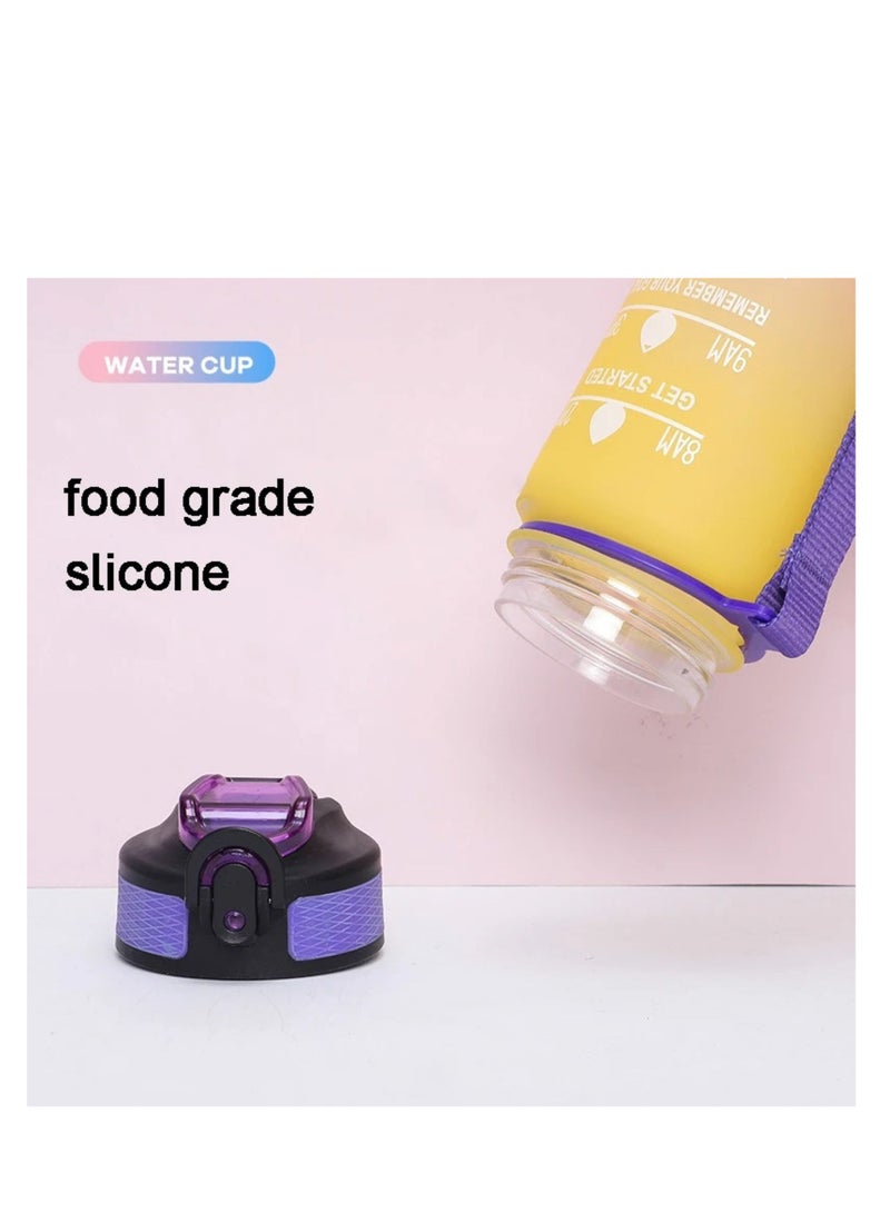 VIO Motivational Water Bottle With Time Marker Leakproof Sturdy Daily Use For Fitness Gym Office School Running Workout and Outdoor Sports  - Image 5