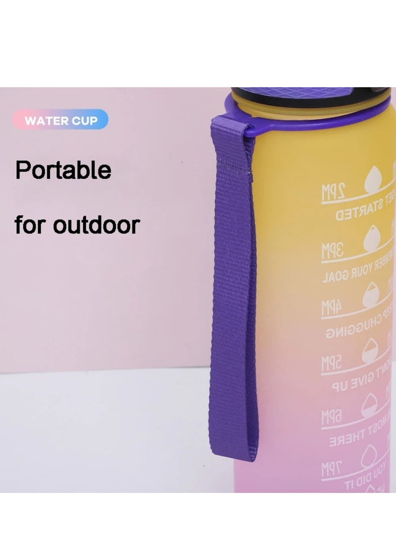 VIO Motivational Water Bottle With Time Marker Leakproof Sturdy Daily Use For Fitness Gym Office School Running Workout and Outdoor Sports  - Image 4