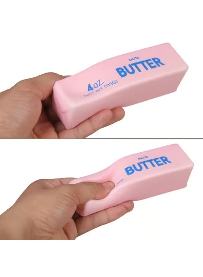 Butter Squishy Slow Rising Stress Relief Toy, 4oz Realistic Salted Butter Squeeze Toy, Soft PU Foam Decompression Fidget Toy for Kids & Adults, Novelty Gag Gift & Desk Companion - Image 5
