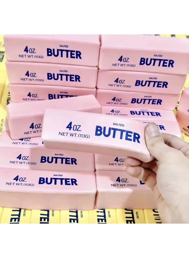 Butter Squishy Slow Rising Stress Relief Toy, 4oz Realistic Salted Butter Squeeze Toy, Soft PU Foam Decompression Fidget Toy for Kids & Adults, Novelty Gag Gift & Desk Companion - Image 2