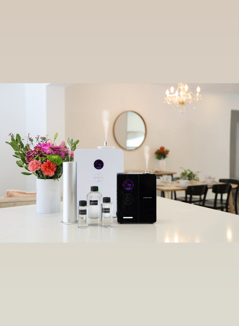 أروما 360  ناشر عطر دافنشي 360 - تقنية متقدمة بعداد زمني بدون ماء أو حرارة - توزيع آمن بالهواء البارد - 1200 قدم مربع  - Image 2