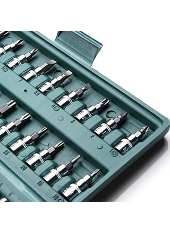 YXGLL Watch Repair Hand Tool Kit Tool Set Kit,46Pcs/Set of Carbon Steel Ratchet Wrench Socket Wrench Screwdriver Combination Hand Tool Kit Tool Set Set Household Car Repair Hand Tool Kit Tool Set - Image 2