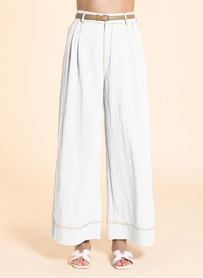 SHAPES WIDE-LEG LINEN BLEND TROUSERS