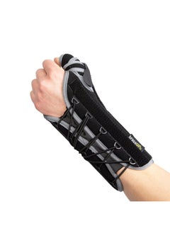BraceUP Quick Wrap Wrist and Thumb Brace - Wrist Brace with Thumb Support for Thumb Spica Splint, Dequervains Tendonitis Wrist Brace with Thumb Stabilizer (Left Hand)  - Image 1