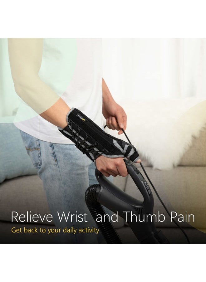 BraceUP Quick Wrap Wrist and Thumb Brace - Wrist Brace with Thumb Support for Thumb Spica Splint, Dequervains Tendonitis Wrist Brace with Thumb Stabilizer (Left Hand)  - Image 4