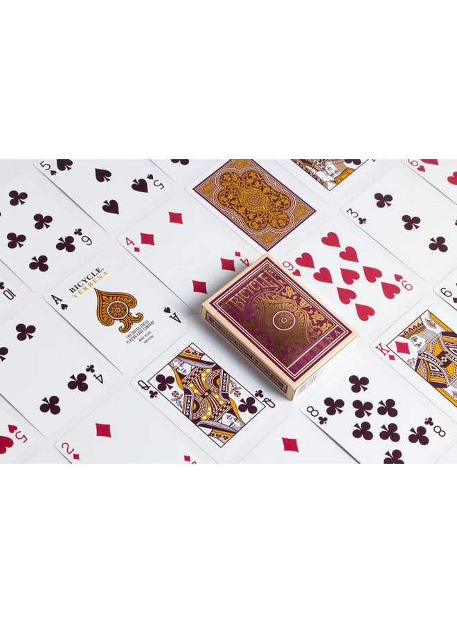 Bicycle بطاقات لعب فرفينا الزهرية الممتازة للدراجات، ورق ذهبى، 1 مجموعة - Image 2