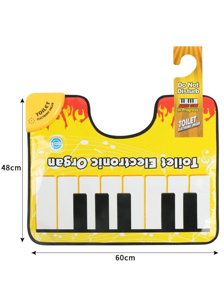 DUNISO - Funny Piano Toilet Rug Electric Organ Touch Play Keyboard Music Carpet Mat - Image 1