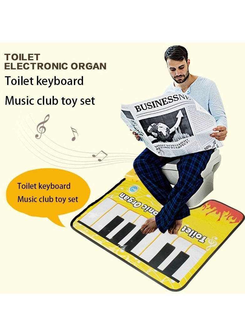DUNISO - Funny Piano Toilet Rug Electric Organ Touch Play Keyboard Music Carpet Mat - Image 1