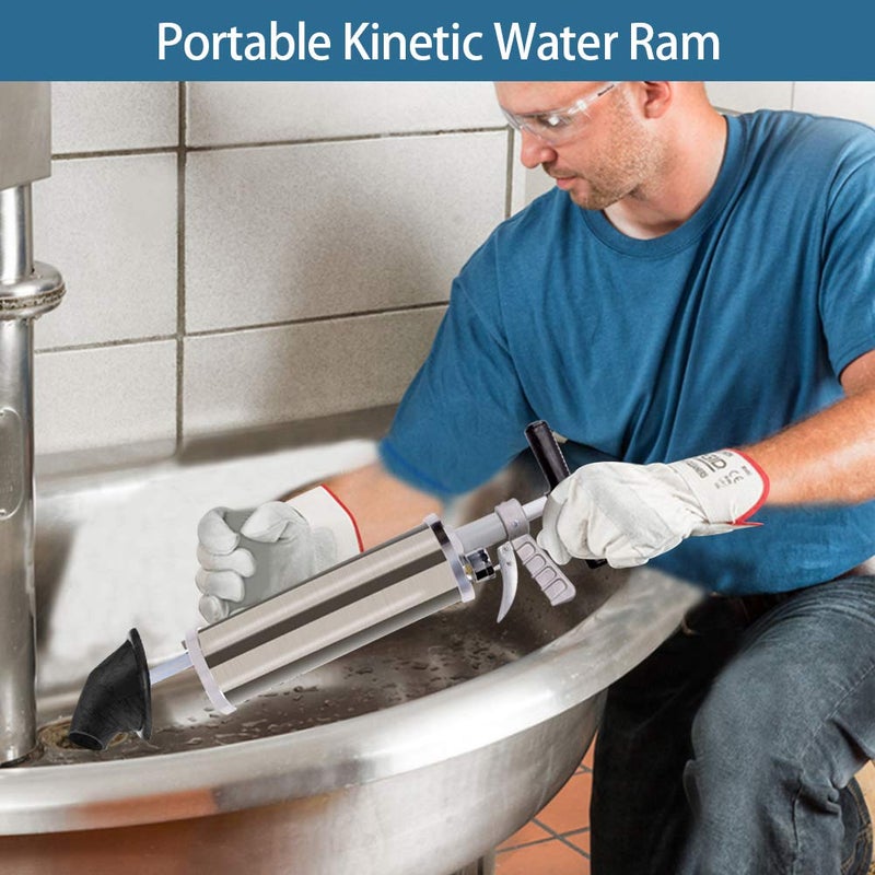 Olpchee Portable High Pressure Kinetic Toilet Plunger Air Drain Blaster Pump for Bath Toilets Bathroom Shower Kitchen Clogged Pipe - Image 5