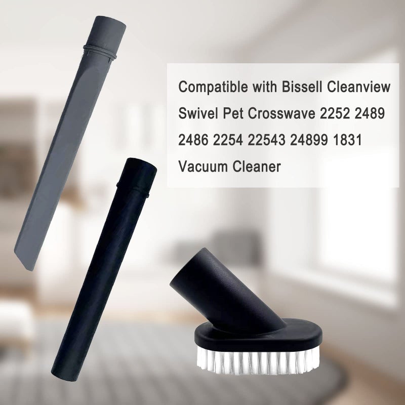 Bvhonwe Vacuum Attachments Accessories Cleaning Kit Crevice Tool+Wand Plastic+Dust Brush Compatible for Bissell Cleanview Swivel Pet Crosswave 2252 2489 2486 2254 22543 24899 1831 Vacuum Cleaner - Image 2