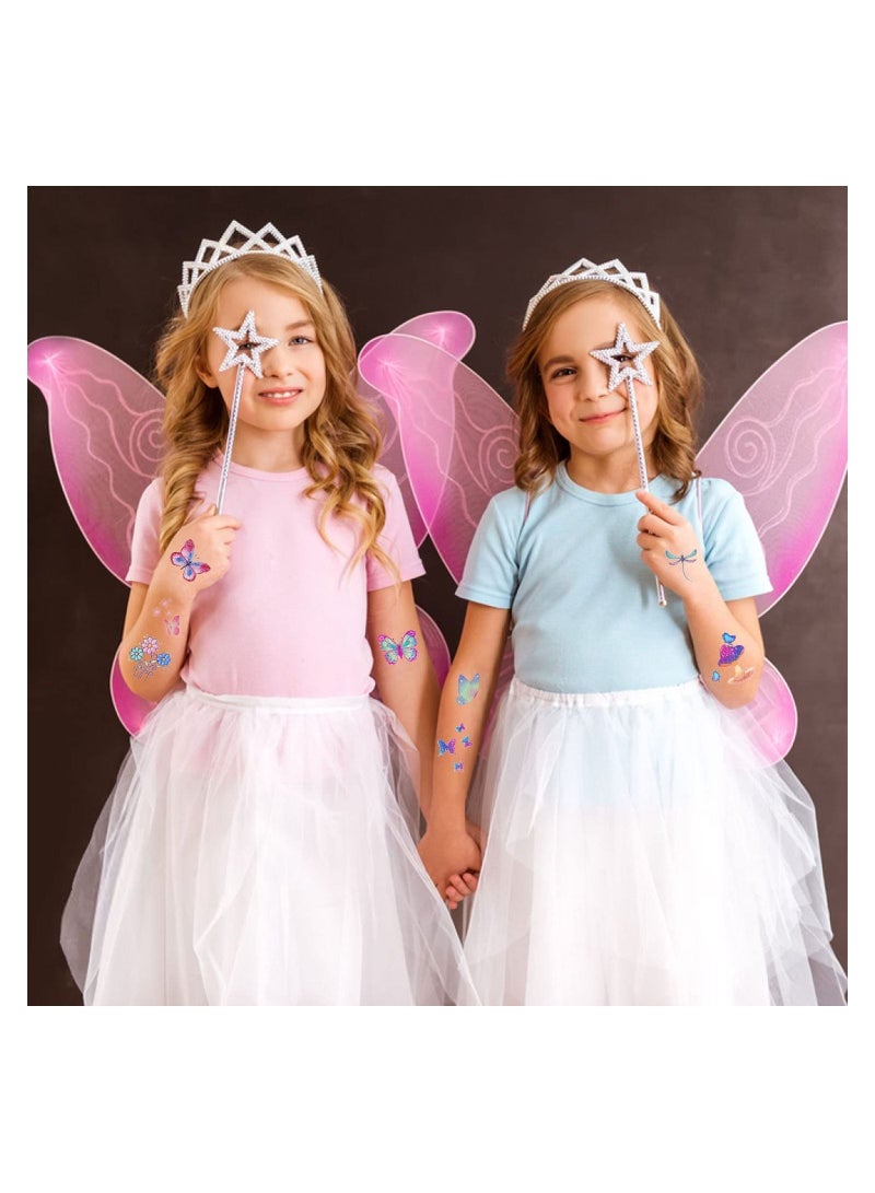 SYOSI 130 Styles Butterfly Glitter Tattoos for Kids Butterfly Stickers Temporary Tattoos for Girls Party Bag Fillers Birthday Decorations Butterfly Gifts Ornaments for Party Supplies Favours - Image 4