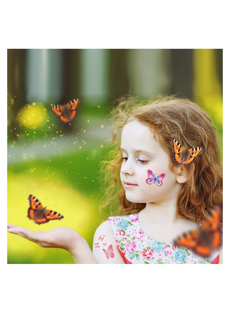 SYOSI 130 Styles Butterfly Glitter Tattoos for Kids Butterfly Stickers Temporary Tattoos for Girls Party Bag Fillers Birthday Decorations Butterfly Gifts Ornaments for Party Supplies Favours - Image 2