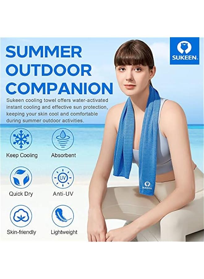 4 Pack Cooling Towel (40x12), Soft Breathable Chilly Microfiber Towel for Yoga, Sport, Running, Gym, Workout & More Activities - Image 3