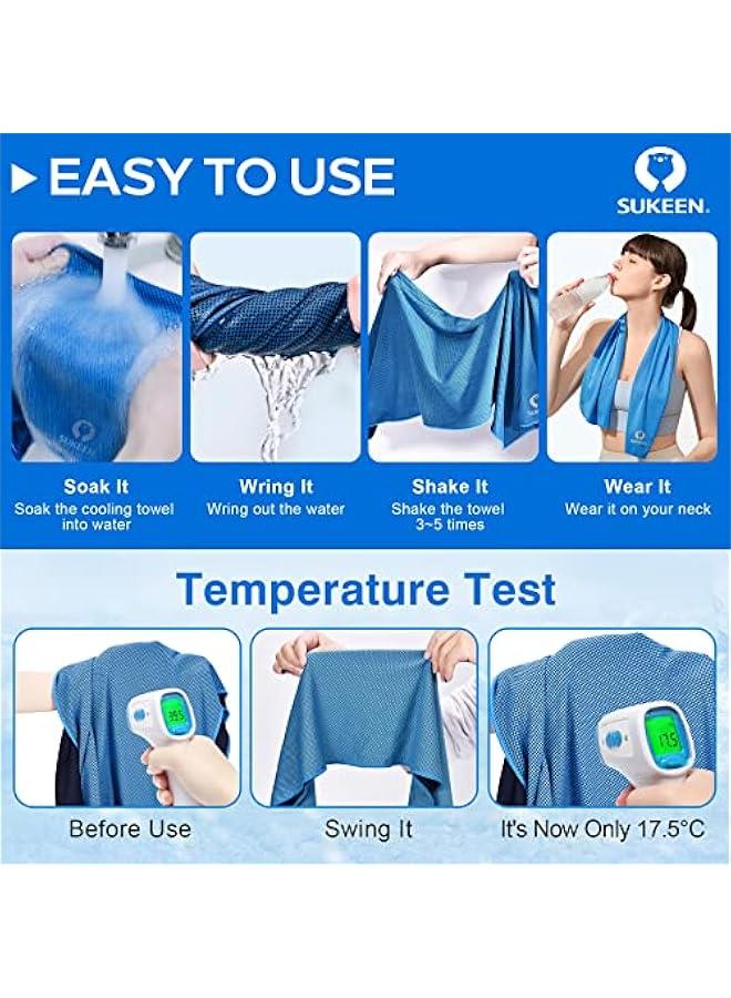 4 Pack Cooling Towel (40x12), Soft Breathable Chilly Microfiber Towel for Yoga, Sport, Running, Gym, Workout & More Activities - Image 4
