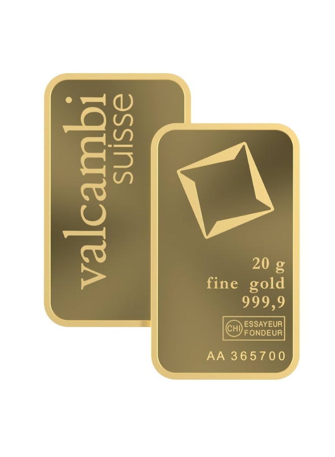 فالكامبي سويس 20 غرام 24 قيراط (999.9) سبائك الذهب النقية - Image 2