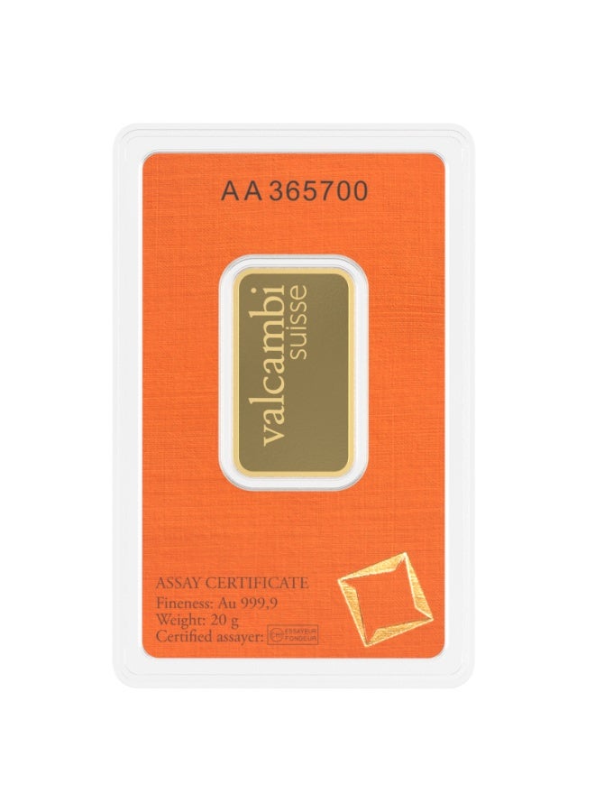 فالكامبي سويس 20 غرام 24 قيراط (999.9) سبائك الذهب النقية - Image 4