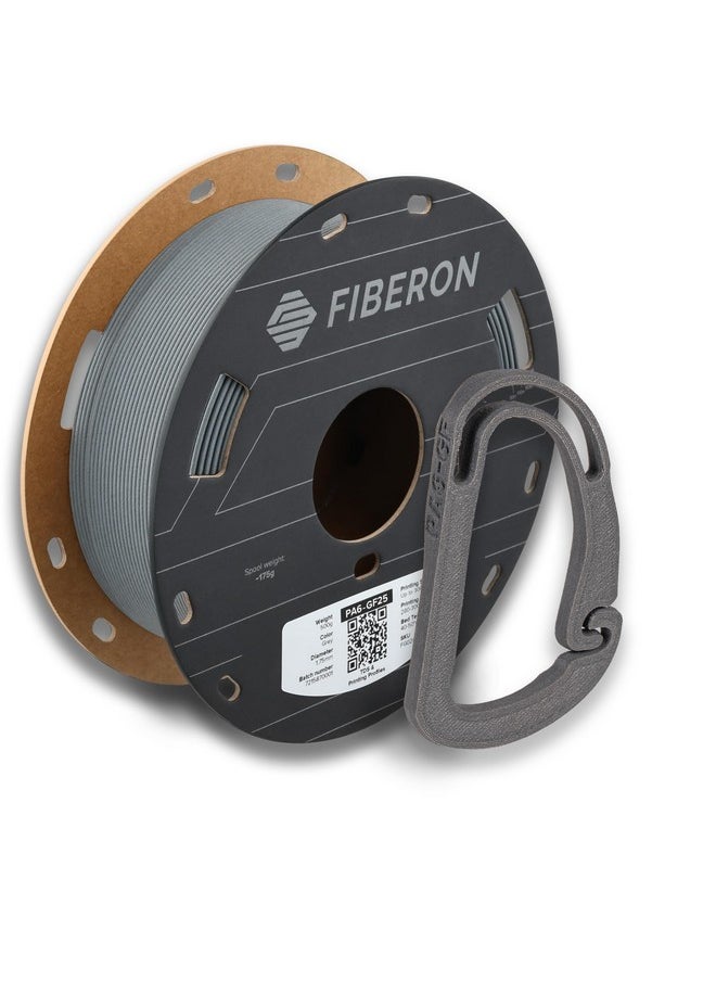 polymaker Polymaker Fiberon PA6-GF Glass Fiber Nylon Filament 1.75mm Grey 0.5kg, Fiberon PA6-GF Nylon Warp Free 1.75mm 3D Printing Filament  - Image 1