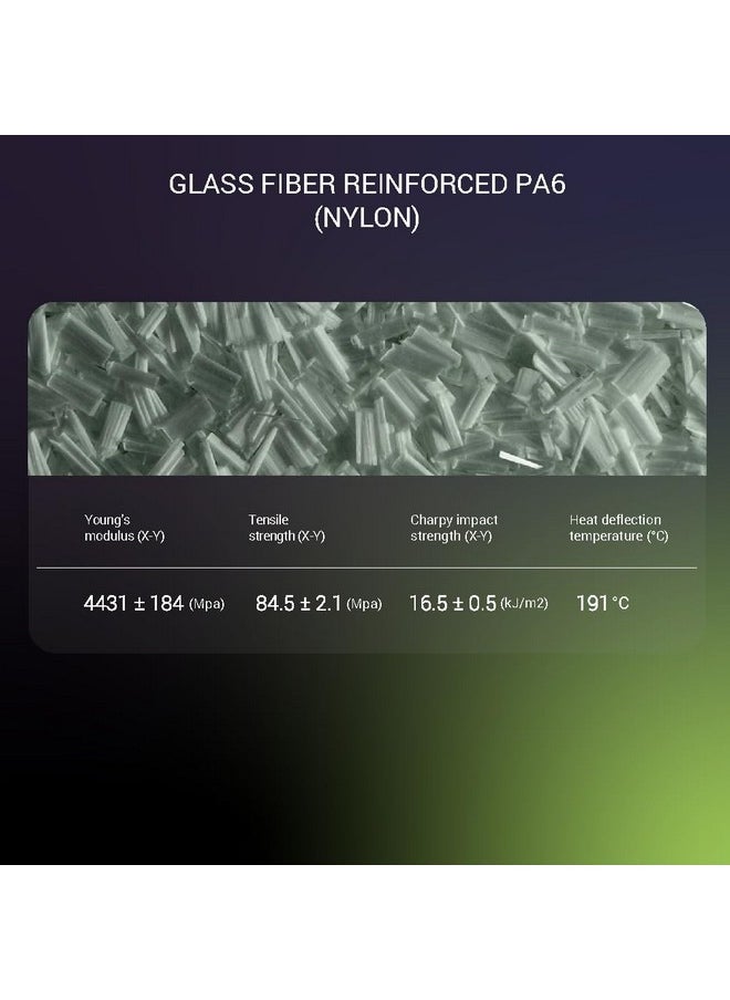 polymaker Polymaker Fiberon PA6-GF Glass Fiber Nylon Filament 1.75mm Grey 0.5kg, Fiberon PA6-GF Nylon Warp Free 1.75mm 3D Printing Filament  - Image 4