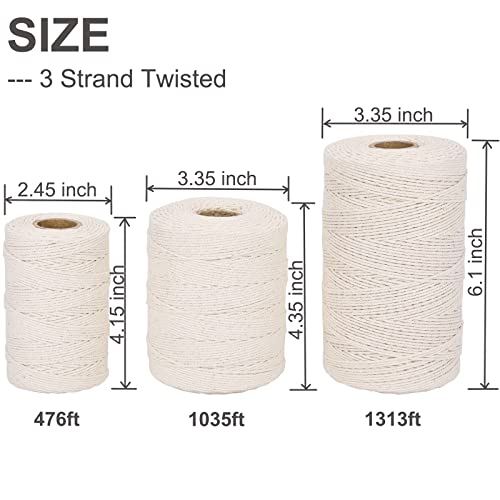 XKDOUS 1035ft Cotton Kitchen Twine, 2mm for Roasting, Trussing Poultry, Baking & Crafting - Image 4